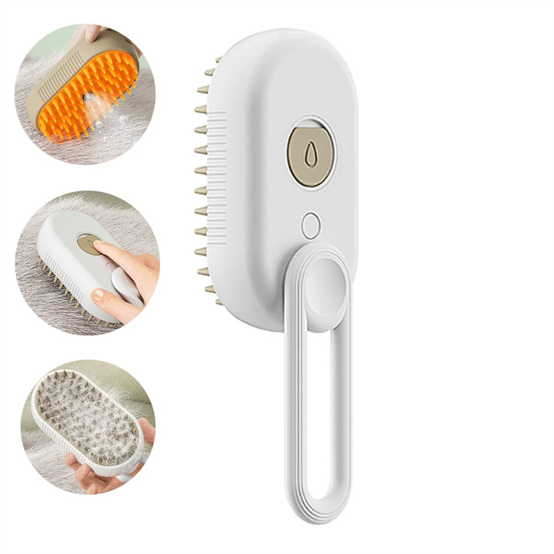 Steamy Pet Brush: 3-in-1 Electric Spray Brush for Easy Grooming