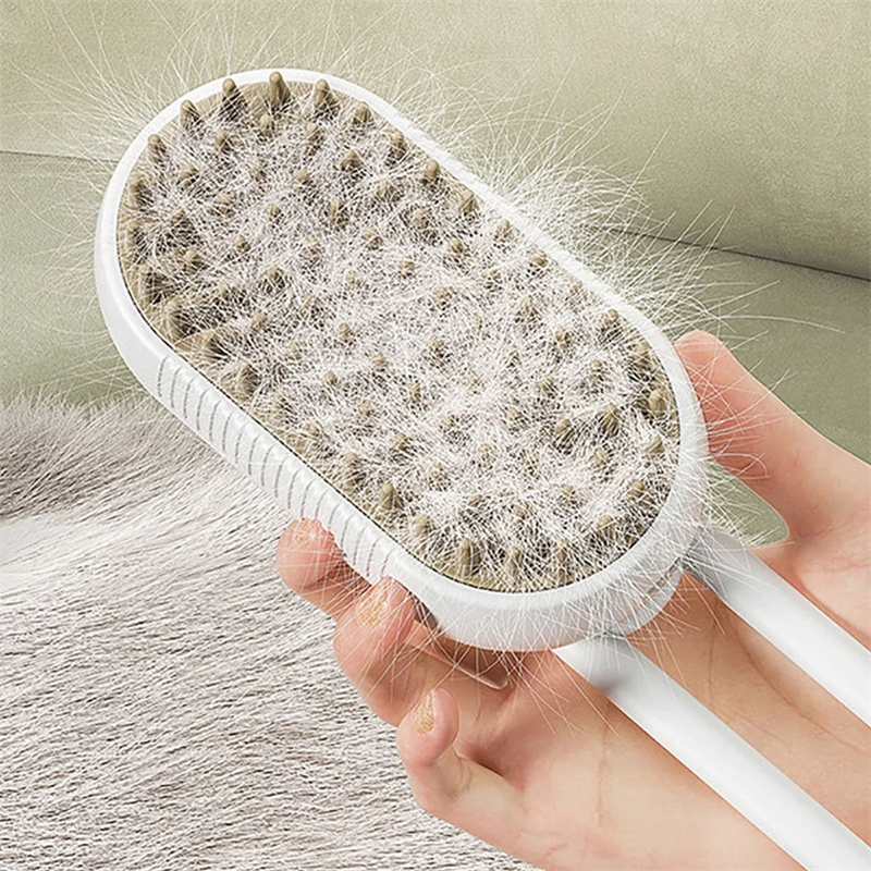 Steamy Pet Brush: 3-in-1 Electric Spray Brush for Easy Grooming