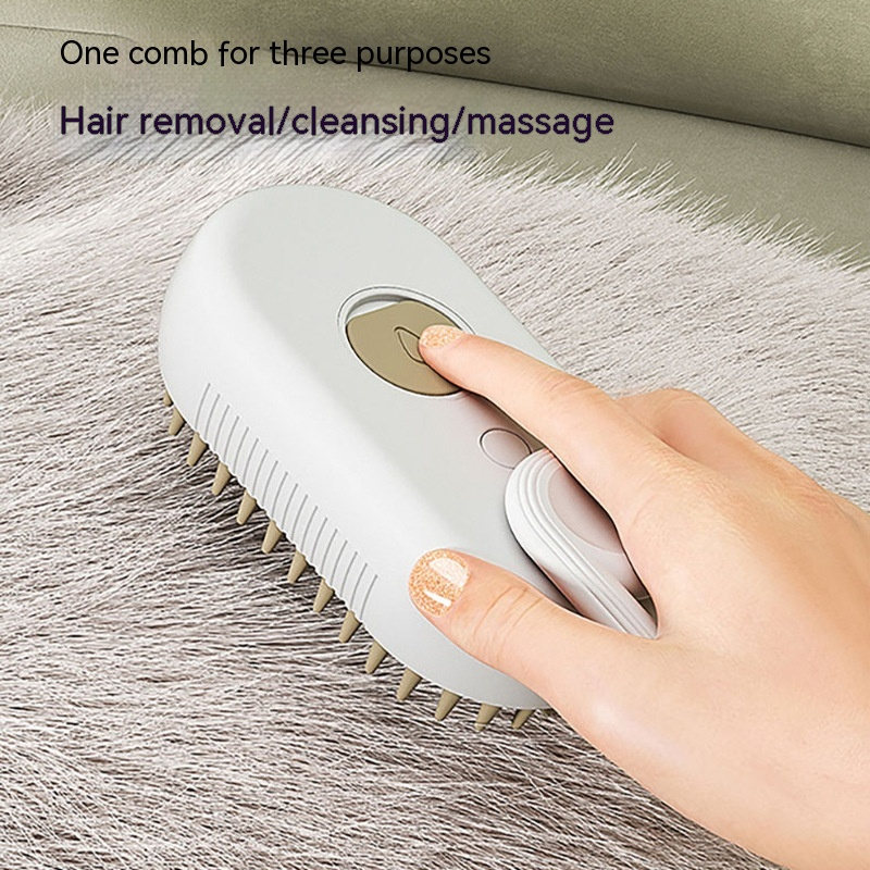 Steamy Pet Brush: 3-in-1 Electric Spray Brush for Easy Grooming